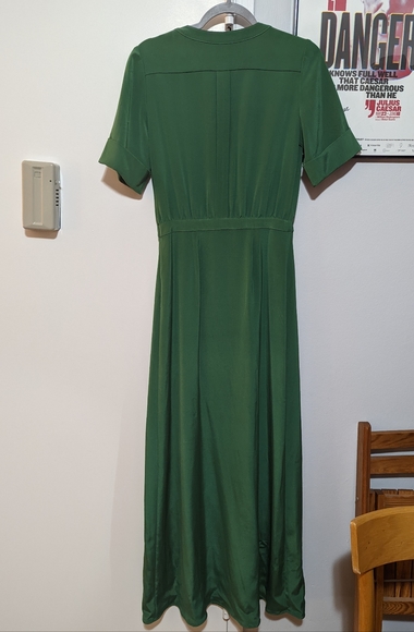 Jo No Fui Button Accent Shirt Sleeve Maxi Dress - Picture 3 of 11